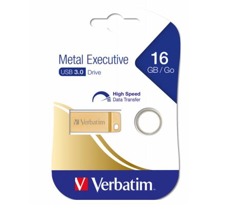 Memoria USB 3.0 - Metal Executive Drive - Oro - 16 Gb - Verbatim - 99104 - 023942991045 - DMwebShop