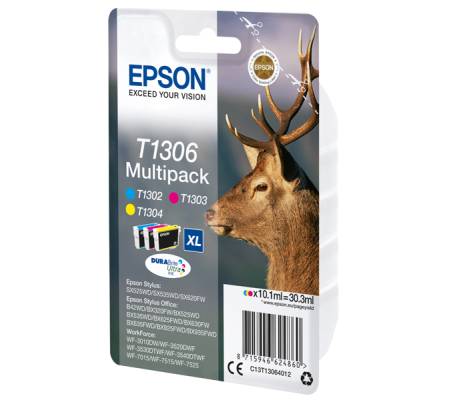 Multipack Cartucce Originale - Epson T1306 - Confezione 3 cartucce - Epson - C13T13064012 - 8715946624860 - DMwebShop