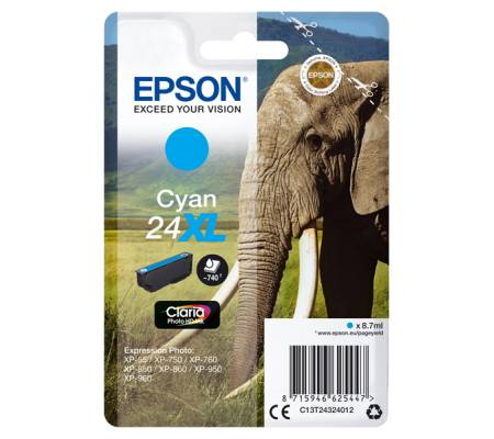 Cartuccia originale inchiostro - ciano - Epson 24XL - 8,7 ml - Epson - C13T24324012 - 8715946625447 - DMwebShop