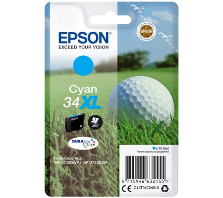 Cartuccia ink - 34XL - ciano - 10,8 ml - Epson - C13T34724010 - 8715946632155 - DMwebShop