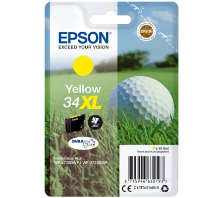 Cartuccia ink - 34XL - giallo - 10,8 ml - Epson - C13T34744010 - 8715946632193 - DMwebShop