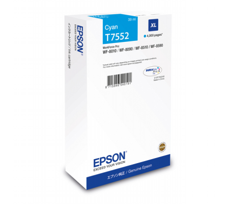 Tanica - ciano - T7552 - 39 ml - Epson - C13T755240 - DMwebShop
