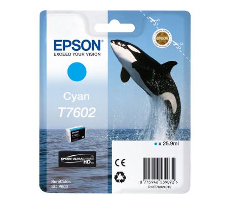 Cartuccia ink - ciano - T7602 - 25,9 ml - Epson - C13T76024010 - 8715946539072 - DMwebShop