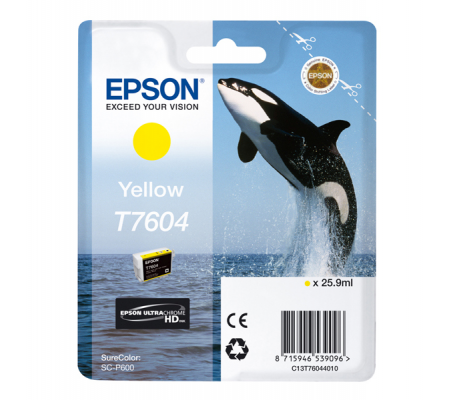 Cartuccia ink - giallo - T7604 - 25,9 ml - Epson - C13T76044010 - 8715946539096 - DMwebShop