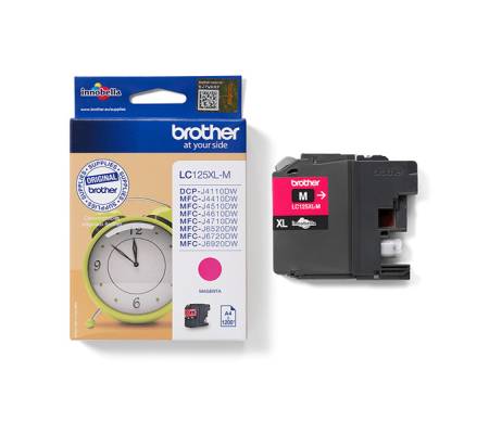 Cartuccia - magenta - LC125XLM - 1200 pagine - Brother - LC-125XLM - 4977766713955 - DMwebShop