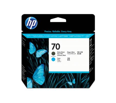 Testina di stampa - 70 - nero opaco-ciano - 130 ml - Hp - C9404A - 882780390751 - DMwebShop