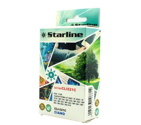 Cartuccia ink - per Canon - ciano - CLI521 C - 2934B001 - 9 ml - Starline - JNCA521C - 8025133108814 - DMwebShop