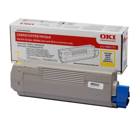 Toner - giallo - C5850-C5950 - 6000 pagine - Oki - 43865721 - 5031713039853 - DMwebShop