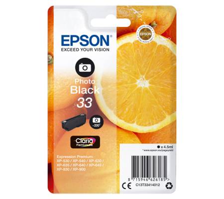 Cartuccia ink - 33 - nero Photo - 4,5 ml - Epson - C13T33414012 - 8715946626185 - DMwebShop