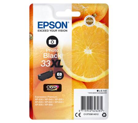 Cartuccia ink - 33XL - nero Photo - 8,1 ml - Epson - C13T33614012 - 8715946626284 - DMwebShop