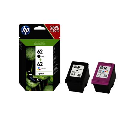 Multipack Cartucce Originale - HP 62 - Confezione 2 cartucce - Hp - N9J71AE - 889894508881 - DMwebShop