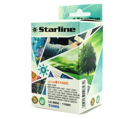 Cartuccia ink - per Brother - ciano - LC980C - 16 ml - Starline - JNBR980C - 8025133108272 - DMwebShop