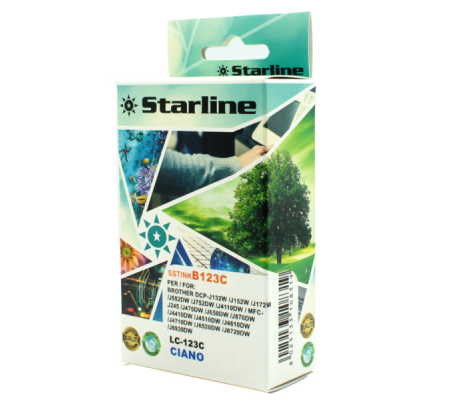 Cartuccia ink - per Brother - ciano - LC123C - 10 ml - Starline - JNBR123C - 8025133108319 - DMwebShop
