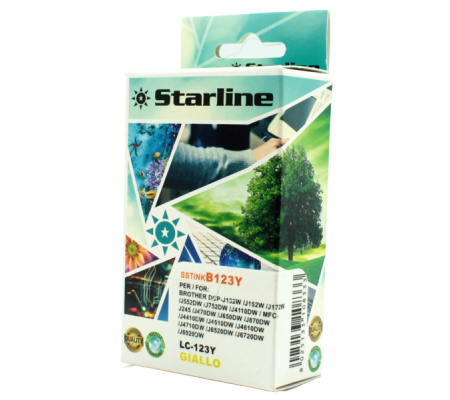 Cartuccia ink - per Brother - giallo - LC123Y - 10 ml - Starline - JNBR123Y - 8025133108333 - DMwebShop