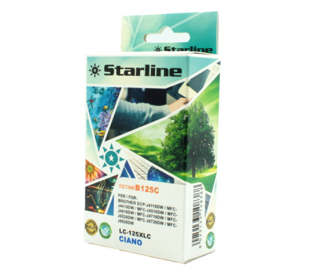 Cartuccia ink - per Brother - ciano - LC125XLC - 16,6 ml - Starline - JNBR125C - 8025133108388 - DMwebShop
