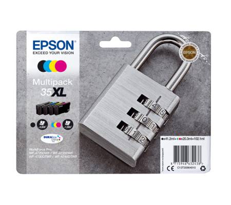 Cartuccia ink - 35XL - C-M-Y-K - C-M-Y 20,3 ml - K 41,2 ml - Epson - C13T35964010 - 8715946632438 - DMwebShop