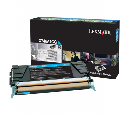 Toner - ciano - Return program - 7000 pagine - Lexmark - X746A1CG - 734646346610 - DMwebShop