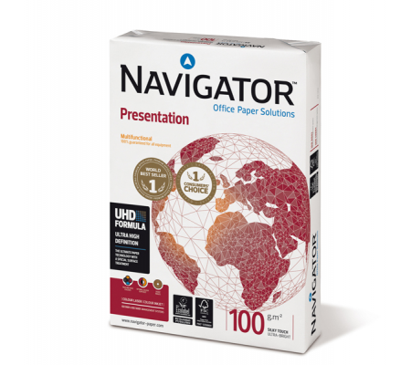 Carta Presentation 100 - A3 - 100 gr - bianco - conf. 500 fogli - Navigator - 02 A3 100 NAV - DMwebShop