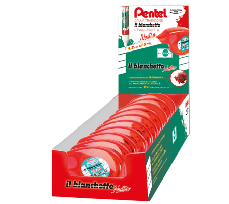 Correttore a nastro Il Bianchetto - 4,2 x 10 mt - expo 24 pezzi - Pentel - 0100720 - 8006935007208 - DMwebShop