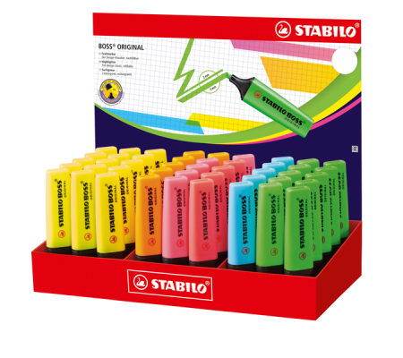 Evidenziatore Boss Original - colori assortiti - expo 45 pezzi - Stabilo - 70/45-1 - 4006381516181 - DMwebShop