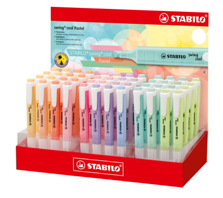 Evidenziatore Swing Cool Pastel Edition - colori assortiti pastello - expo 48 pezzi - Stabilo - 275/48-8-2 - 4006381573153 - DMwebShop
