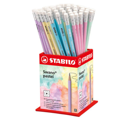 Matita Swano Pastel - grafite - HB - colori assortiti - expo 72 pezzi - Stabilo - 4908/72-HB - 4006381553681 - DMwebShop