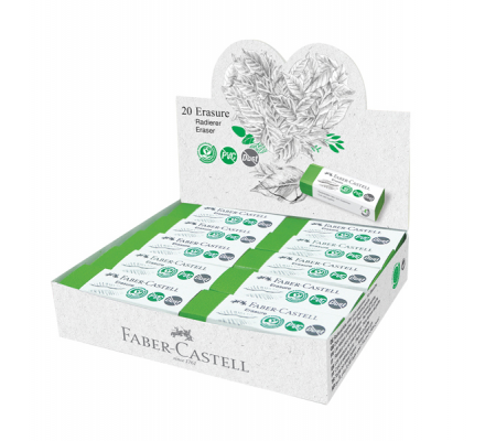Gomma Erasure - verde - conf. 20 pezzi - Faber Castell - 187250 - DMwebShop