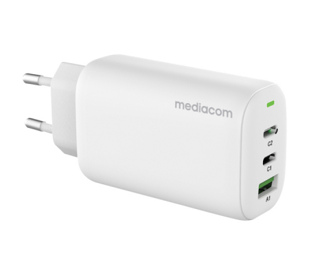 Caricatore da muro - 65 W - porta USB Type-C - nero - Mediacom - MD-A150 - DMwebShop