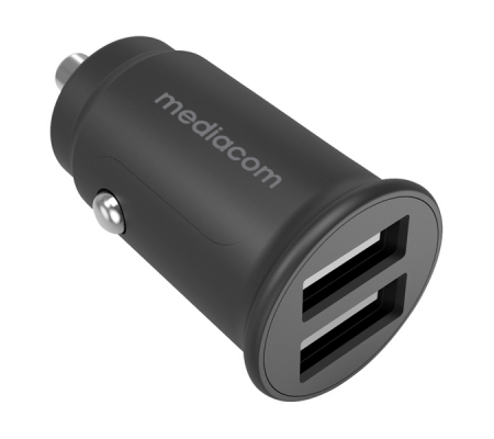 Alimentatore car charger con 2 porte USB - Mediacom - MD-A160 - 8028153120934 - DMwebShop