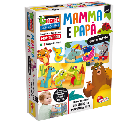 Gioco tattile mamma e papa' Montessori Plus - Lisciani - 85613 - DMwebShop