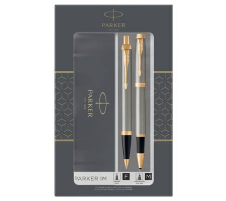 Gift Set Sfera M + roller a sfera IM Brushed metal GT - Parker - 2093217 - 3026980932176 - DMwebShop
