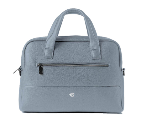 Borsa slim Gate Trended - con manici - 41 x 30 x 15 cm - ecopelle - azzurro - InTempo - 9216GAT31 - DMwebShop