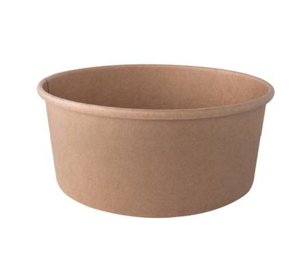 Insalatiera tonde monouso - 750 ml - cartoncino - avana - conf. 50 pezzi - Signor Bio - PBC005BIO50C - 8055715782880 - DMwebShop