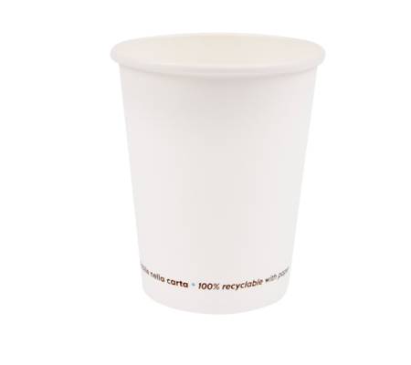 Bicchiere in carta - 350 ml - bianco - conf. 50 pezzi - Signor Bio - PGC004BIO50C - 8055715782675 - DMwebShop