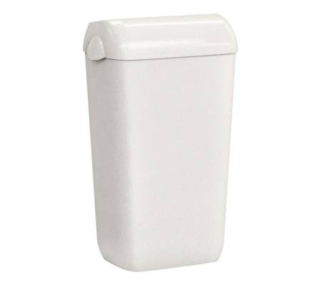 Cestino gettacarte Woodplastic - con coperchio - 225 x 335 x 545 mm - 23 lt - bianco - Mar Plast - A740N1WD - 8020090107511 - DMwebShop