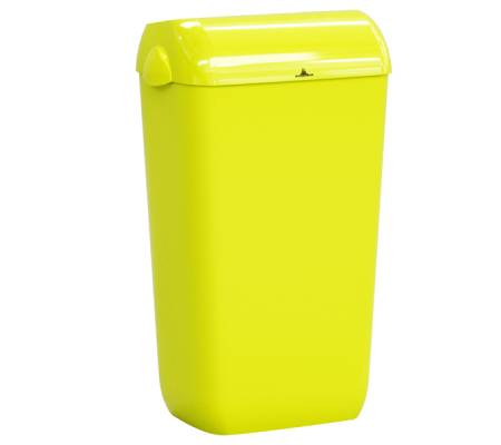 Cestino gettacarte Skin - con coperchio - 545 x 225 x 335 mm - 23 lt - giallo fluo - Mar Plast - A74049F1 - 8020090111402 - DMwebShop