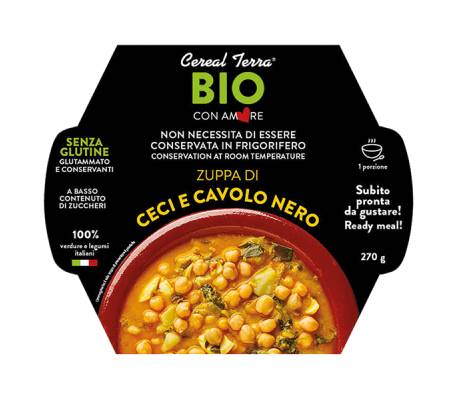 Zuppa ceci e cavolo nero - 300 gr - conf. 6 pezzi - Cereal Terra - 0039725 - 8024336004695 - DMwebShop