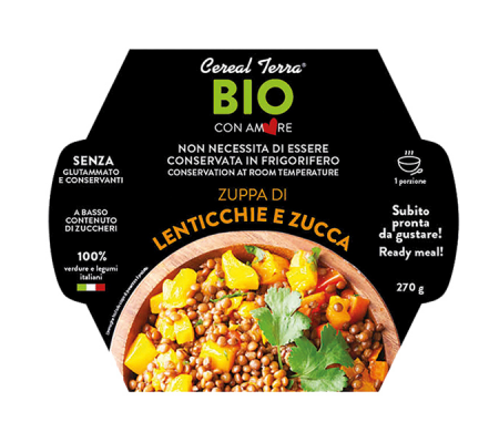 Zuppa lenticchie e zucca - 300 gr - Cereal Terra - 0039726 - 8024336004756 - DMwebShop