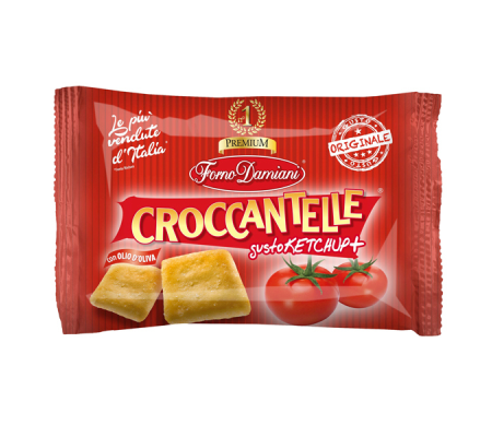 Croccantelle - in sacchetto - 35 gr - gusto ketchup - conf. 50 pezzi - Brancato - FDCKE - 8011795100327 - DMwebShop