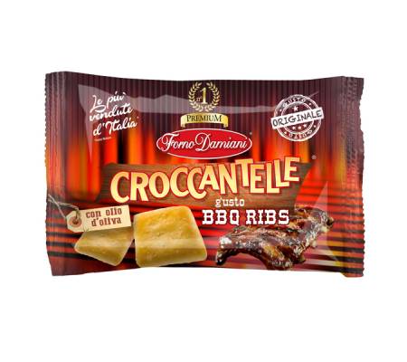 Croccantelle - in sacchetto - 35 gr - gusto bbq ribs - conf. 50 pezzi - Brancato - FDCBR - 8011795103502 - DMwebShop