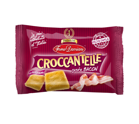 Croccantelle - in sacchetto - 35 gr - gusto bacon - conf. 50 pezzi - Brancato - FDCBA - 8011795100310 - DMwebShop