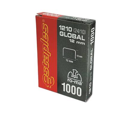 Punti stapeless Global 1210 - 24/10 - scatola da 1000 pezzi - conf. 10 pezzi - Romeo Maestri - 1003611 - 8005231036103 - DMwebShop