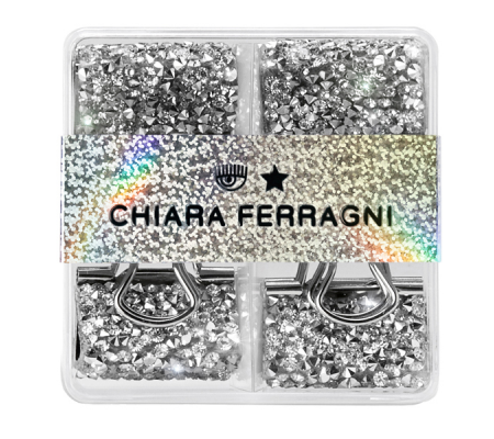 Fermafogli strass Chiara Ferragni collezione 2023 - 3 x 6 cm - conf. 4 pezzi - Pigna - 023268100 - DMwebShop