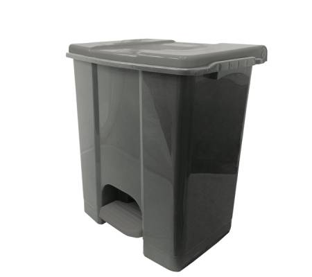 Contenitore mobile Ecoconti - a pedale - 60 lt - plastica riciclata - grigio - Medial International - 912672 - 8056324539162 - DMwebShop