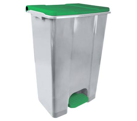 Contenitore mobile Ecoconti - a pedale - 80 lt - plastica riciclata - grigio-verde - Medial International - 912878 - 8056324539346 - DMwebShop