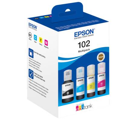 Multipack Flaconi Originali - 102 - Confezione 4 flaconi - Epson - C13T03R640 - 8715946684895 - DMwebShop