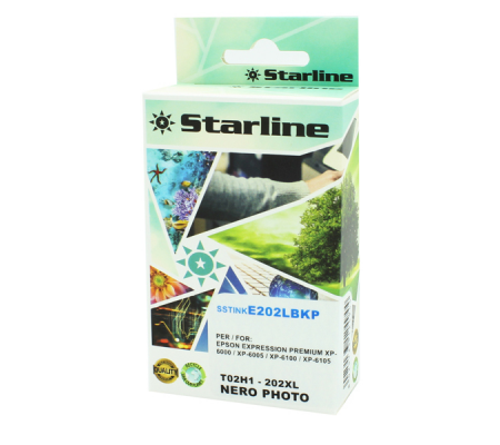 Cartuccia ink - compatibile Photo - per Epson - 202XL - nero - 13 ml - Starline - JNEP202PB - 8025133124944 - DMwebShop