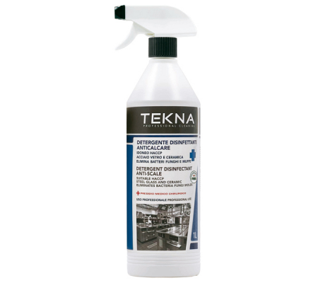 Detergente disinfettante anticalcare - senza profumo - 1 lt - Tekna - k010 - 8009110025912 - DMwebShop