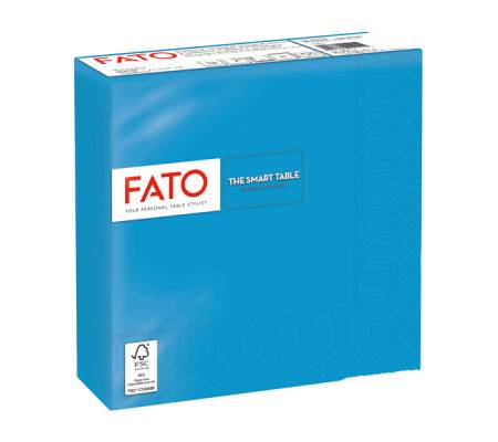 Tovagliolo - carta - 33 x 33 cm - 2 veli - turchese - conf. 50 pezzi - Fato - 82623100 - 8000664262310 - DMwebShop