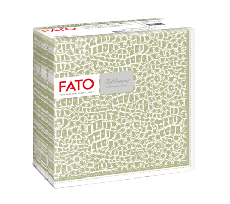 Tovagliolo Tablewear linea Croc Skin - 40 x 40 cm - salvia - conf. 50 pezzi - Fato - 88449900 - 8000664844998 - DMwebShop